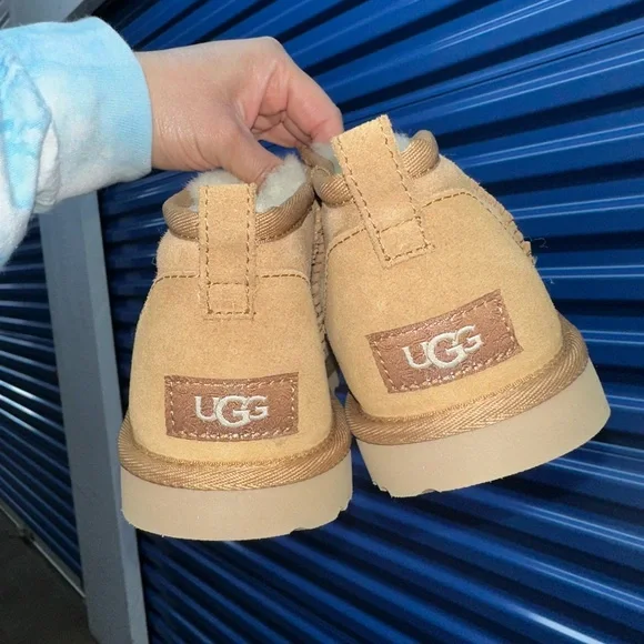 Kids UGG classic ultra mini chestnut boots #6